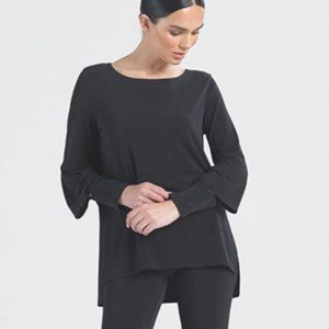 Clara Sun Woo High Low Tunic in Black